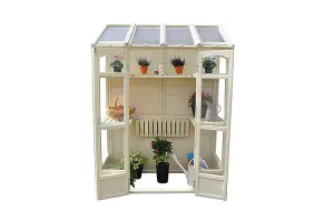 Victorian Tall Wall Greenhouse with Auto Vent