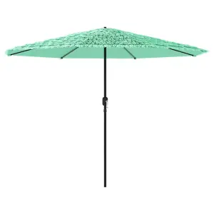 Berkfield Garden Parasol with Steel Pole Green 324x324x247 cm