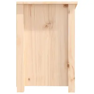 Berkfield TV Cabinet 114x35x52 cm Solid Wood Pine