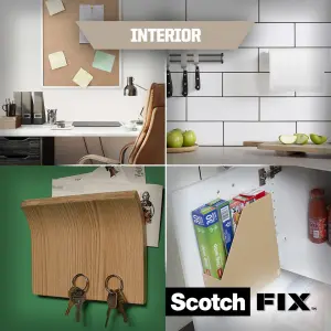 3M Scotch-Fix Indoor White, green Mounting Adhesive square (L)25mm (W)25mm, Pack of 16