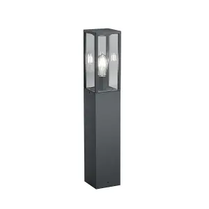 Luminosa Garonne Modern Outdoor Bollard Anthracite IP44 - UK Stock