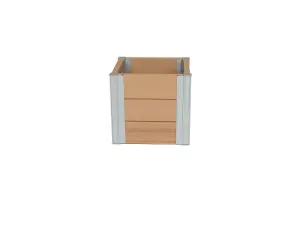 Winawood Wood Effect Small Cube Planter - New Teak