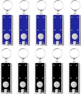 10Pk LED Keychain Small Torch Light | Pocket Torch Small Bright With Built In Batteries | Small LED Mini Torch Keyring Torch For Outdoor, Emergency