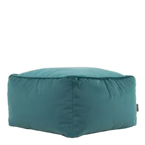 icon Sirena Scallop Chair Bean Bag and Footstool Teal Green Velvet Bean Bags