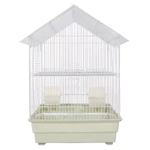 KCT Indoor Bird Cage Lima Plus Exotic Portable Small - White