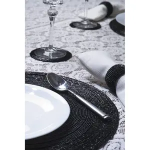 18 Piece Placemat Set Black