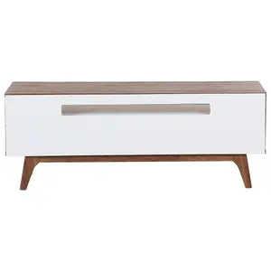 Beliani Scandinavian TV Stand Brown SYRACUSE