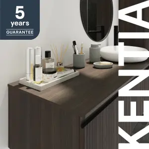 GoodHome Kentia Plywood Bathroom Basin vanity worktop (T)1.2cm x (D)45.2cm x (L)100.3cm