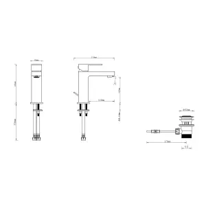 GoodHome Pazar Basin Mono mixer Tap