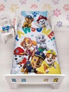 Paw Patrol Splodge Junior Panel Duvet and Pillowcase Set