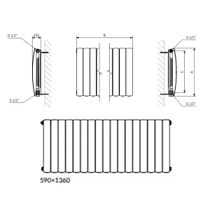 Terma 230V 2kW Quartz Mocha Smart Horizontal Oil-filled radiator