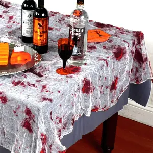 5pk Halloween Blood-Stained Tablecloth - Fancy Party Table Cover, 60x84in