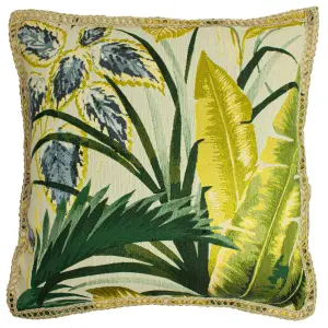 furn. Amazonia Botanical Jacquard Feather Filled Cushion