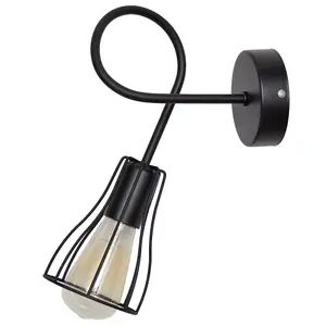 Luminosa Oxford Wall Lamp Black 10cm