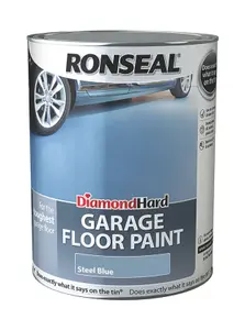 Ronseal Diamond Hard Steel blue Satin Garage floor paint, 5L