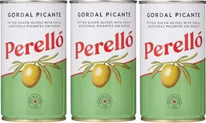 Perello Gordal Pitted Green Olives, 3 X 350G