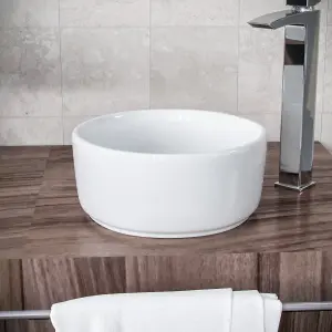 Nes Home 310mm Cloakroom Round Counter Top Basin Bowl