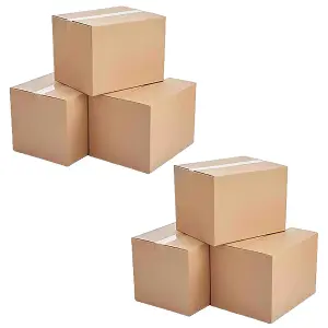 25 x Single Wall 20 x 16 x 16" (508x406x406mm) Strong Cardboard Shipping Boxes For House Moving & Storage