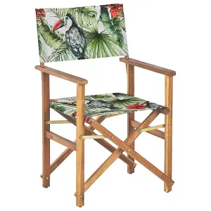 Set of 2 Garden Chairs CINE Acacia Wood Green