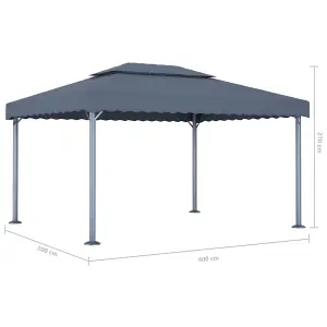 Berkfield Gazebo 400x300 cm Anthracite Aluminium