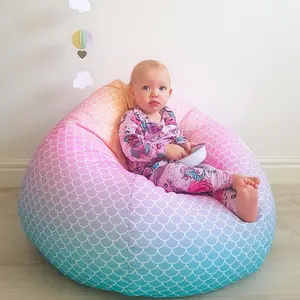 rucomfy Printed Indoor Mermaid Kids Classic Beanbag