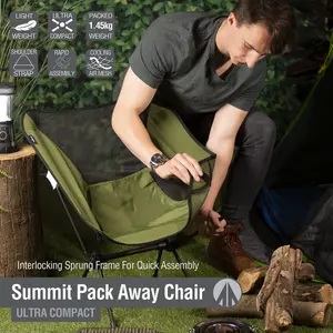 Ultra Light Pack Away Camping Chair (Blue)