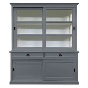 Jacksonport Display Cabinet Trafic Grey/White