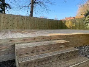 6FT (1.83m x 1.83m) Vertical Fencing Panel - Pressure Treated 12mm Wooden - 1 x Fence Panel (6ft x 6ft) (6x6)