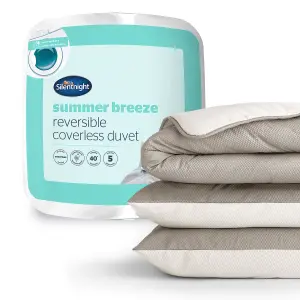 Seersucker Coverless Duvet 2.5 Tog Cream/Taupe - Single