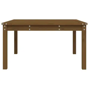 Berkfield Garden Table Honey Brown 82.5x82.5x45 cm Solid Wood Pine