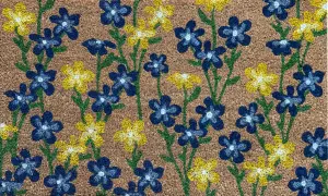 RHS Spring Flowers Door Mat Latex Backed 45 x 75cm