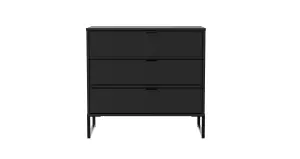 Madrid 3 Drawer Chest in Black Ash (Ready Assembled)