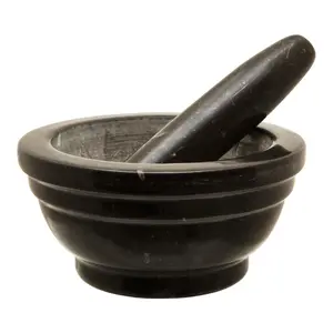 Maison by Premier Salerno Brown Marble Mortar And Pestle