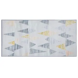 Area Rug 80 x 150 cm Grey and Yellow YAYLA