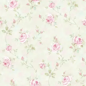 Galerie Rose Garden Green Roses Trail Smooth Wallpaper