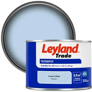 Leyland Trade Vinyl Matt Walls & Ceilings Emulsion Paint Touch of Blue (PPG1242-2) 350ml Tester