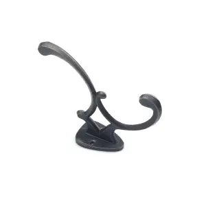 Oakcrafts - Antique Cast Iron Addison Coat Hook 125mm - Pack of 4