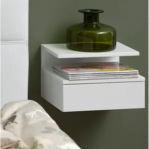 Cliffsage Manufactured Wood Bedside Table White