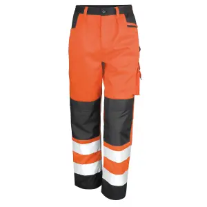 Result Safeguard Adults Unisex Hi Viz Cargo Trousers (Pack Of 2)