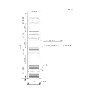 Rinse Bathrooms 800W Electric Heated Warming Towel Rail Bathroom Radiator Chrome - 1400x300mm