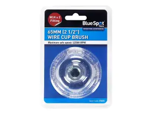 BlueSpot Tools Steel Wire Cup Brush 65mm M14 X 2