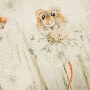 Evans Lichfield Bramble Mice Printed Polyester Filled Cushion