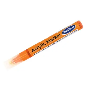 Acrylic Paint Marker Pen Permanent for Stone Leather Fabric Plastic (Neon Orange)