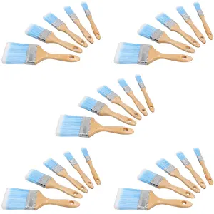 25pc Synthetic Paint Painting Brush Set Decorating  Brushes