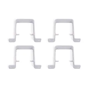 Square 65mm Downpipe Brackets UV Resistant Gutter Bracket Clips Gutter Brackets Pack of 4