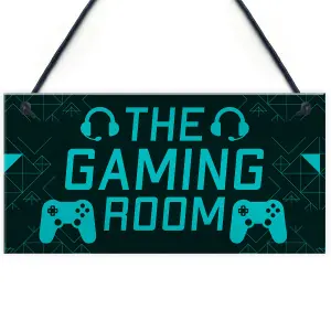 Gaming Room Sign Novelty Gamer Gift Bedroom Man Cave Sign Son Birthday Christmas Gift