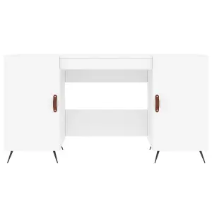 Berkfield Desk White 140x50x75 cm Engineered Wood