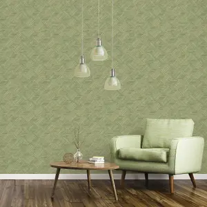 Galerie Evergreen Green Grassy Tile Smooth Wallpaper