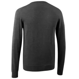 Mascot Frontline Merino Wool Knitted Round Neck Jumper (Dark Anthracite/Light Grey-Flecked)  (Small)