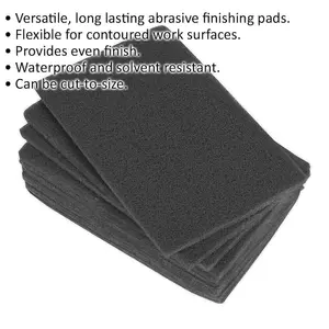 10 PACK Abrasive Finishing Pad - 150 x 230mm - Ultra Fine Grade - Long Lasting